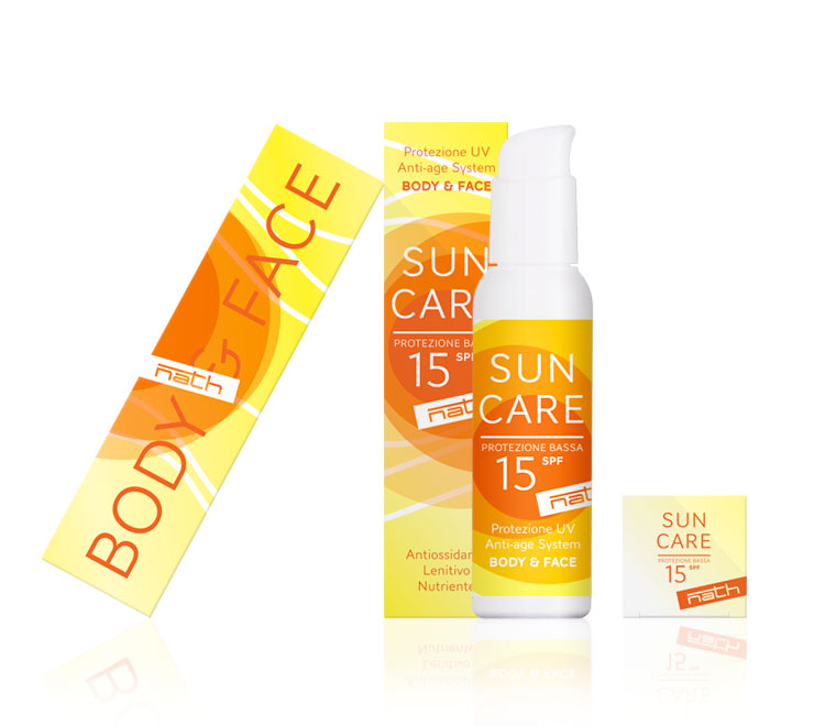 sun care protezione bassa 15 SPF body&face